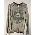 Y2K Affliction American Customs 1973 Distressed Reversible Long Sleeve Shirt M