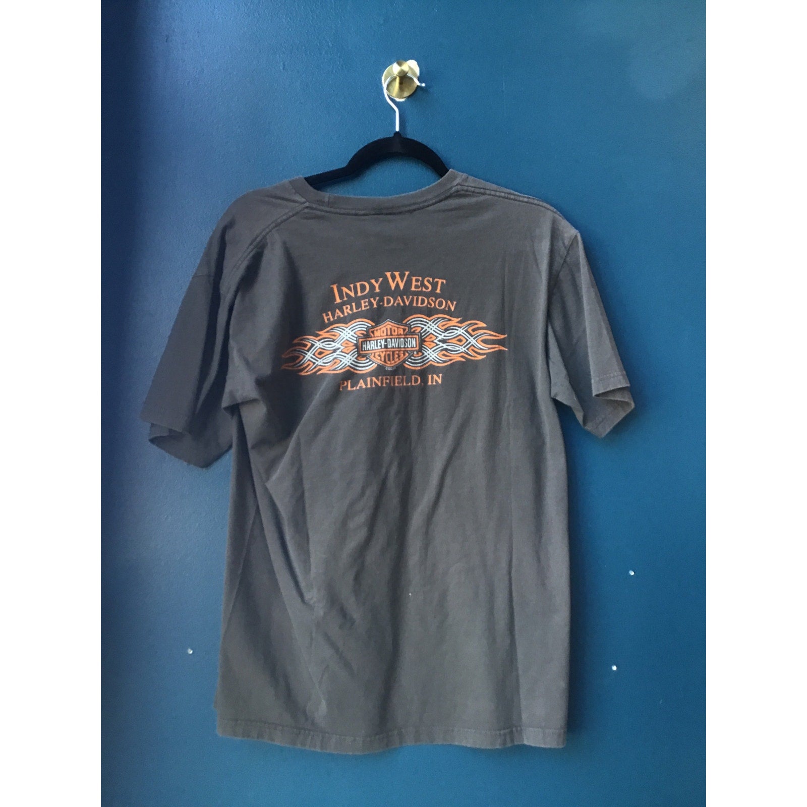 Harley Davidson Since 1903 INDYWEST PLAINFELD, IN Gray Men's Size Large