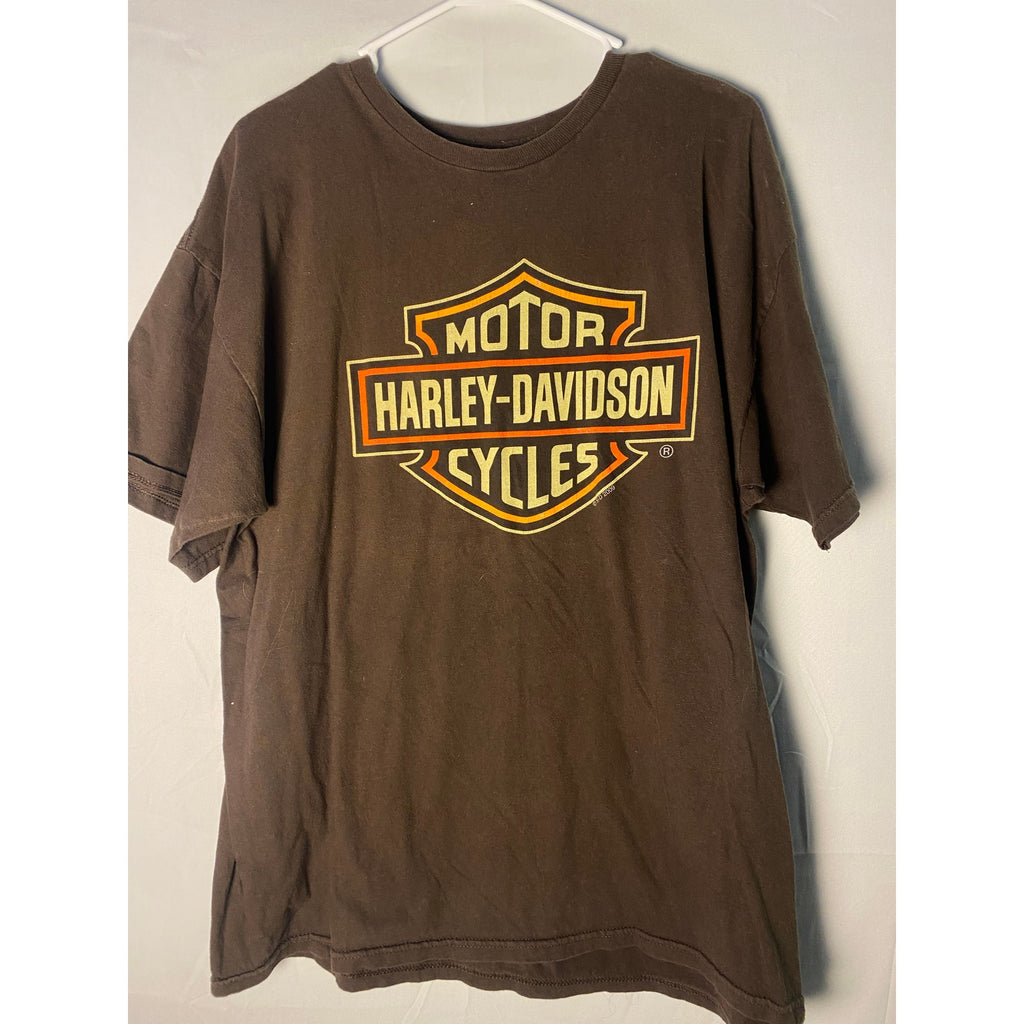 Harley Davidson Ehlerding's River City Fort Wayne, IN Brown Shirt Men's XL/2XL?