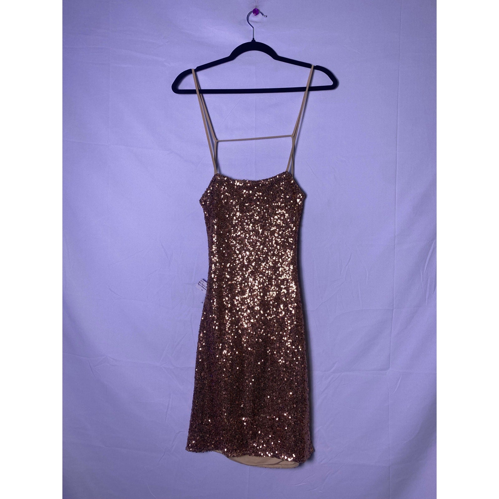 Bear Dance Gold Sequins Bodycon Dress