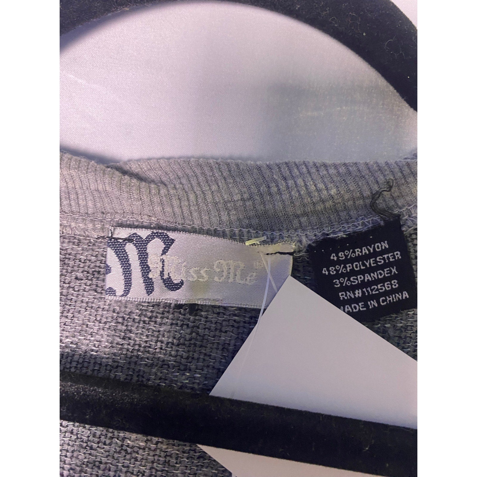 Miss Me Oversized Sweater Pullover Scoop Neck Long Sleeve Women's Size XL