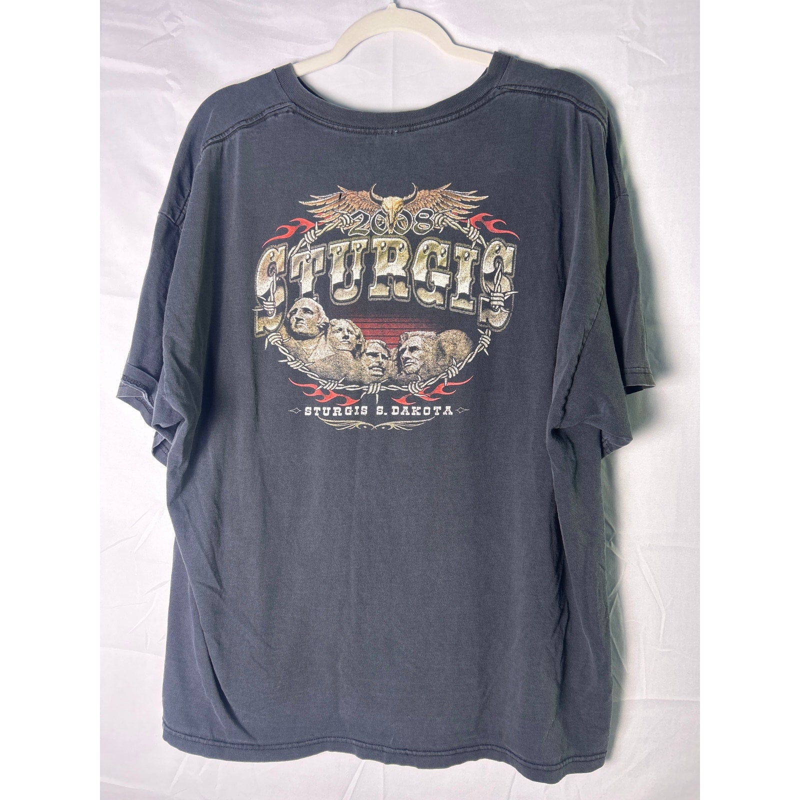 Vintage Delta Pro Weight Sturgis S. Dakota MOUNT RUSHMORE Black Shirt Men's 2XL