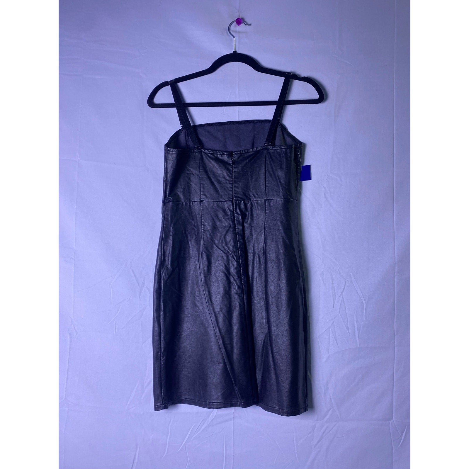 Forever 21 Black Faux Leather Bodycon Mini Dress