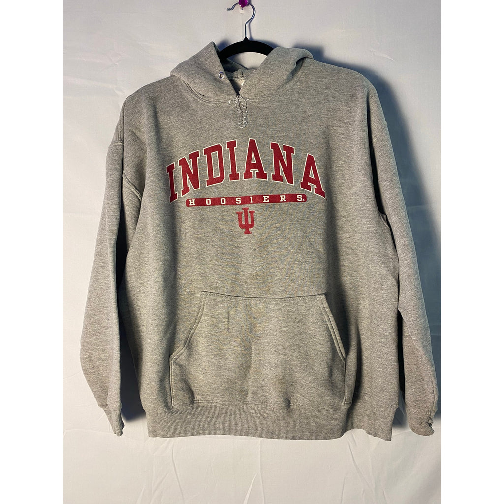 Modern IU Indiana University Hoosiers Gray Pullover Hoodie Men's Size Medium