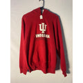 Indiana University Hoosier Graphic Logo Print Red Pullover Hoodie Men's Large