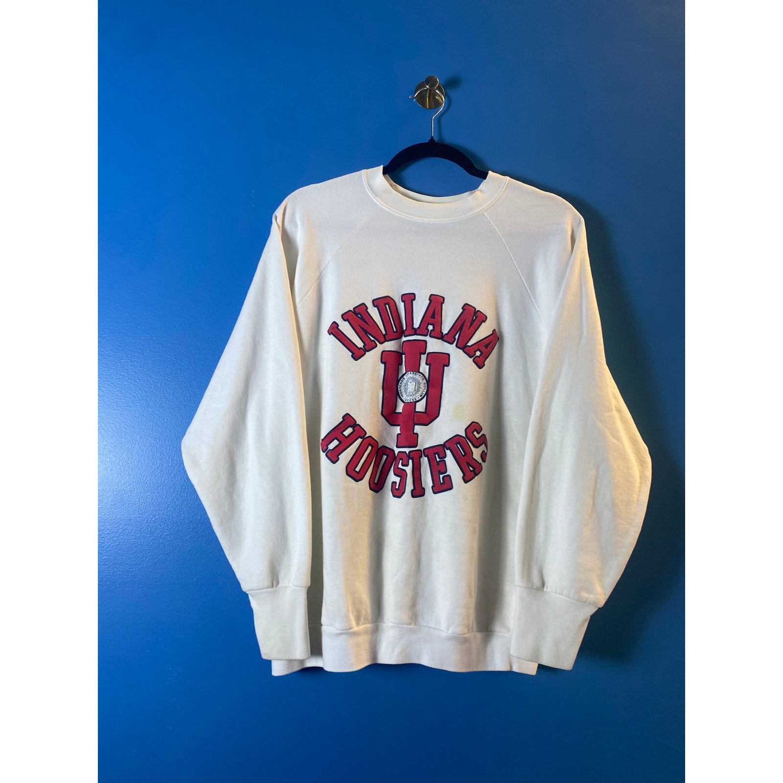 Vintage 90s IU INDIANA Hoosiers Crew Neck Pullover Sweater Women's Size XL