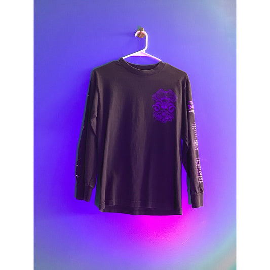 Everblack Destruction Chaos Corruption Graphic Print Long Sleeve Shirt Small
