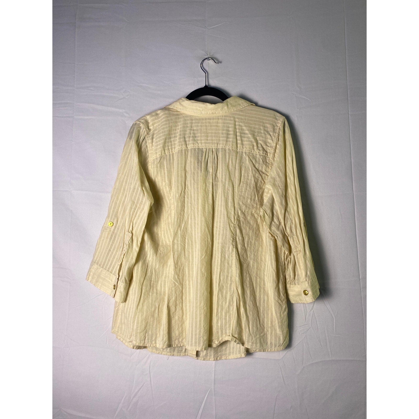 Perfect Shirt Avenue Modern Beige Button Up Long Sleeve Blouse Women's 18/20