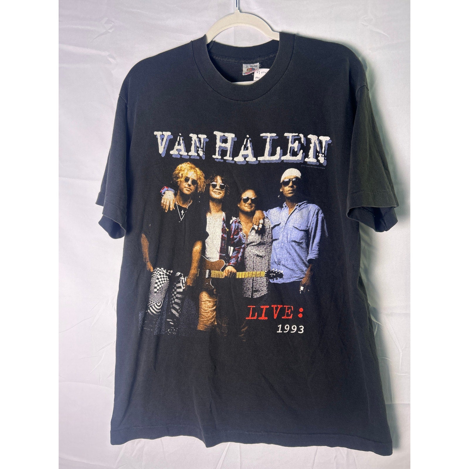 Fruit of the Loom Van Halen Live: 1993 World Tour Shirt Black Men's Size Large