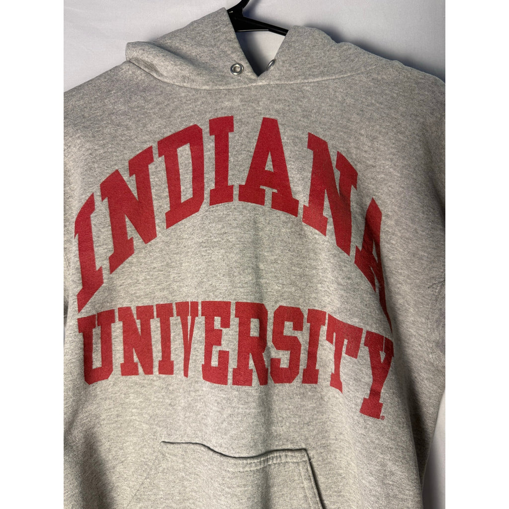 Vintage 90s Tultex Dark Gray Indiana University IU Pullover Hoodie Women's Small