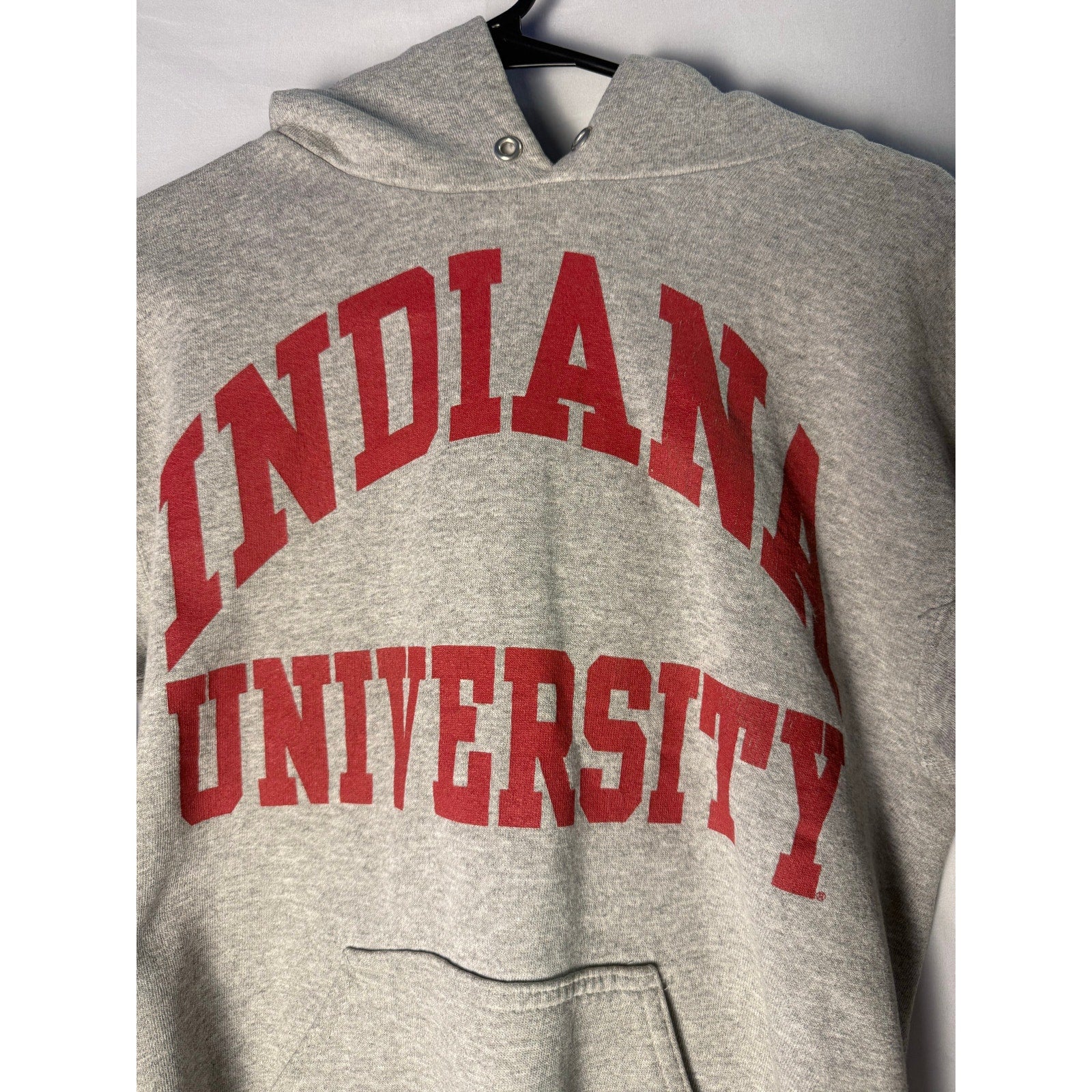 Vintage 90s Tultex Dark Gray Indiana University IU Pullover Hoodie Women's Small