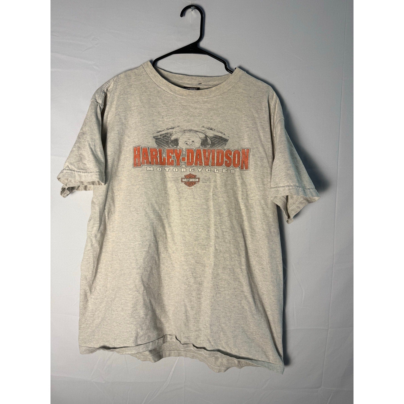 Harley Davidson Motorcycles Tripp's Amarillo, Texas Print Gray Shirt Men's XL