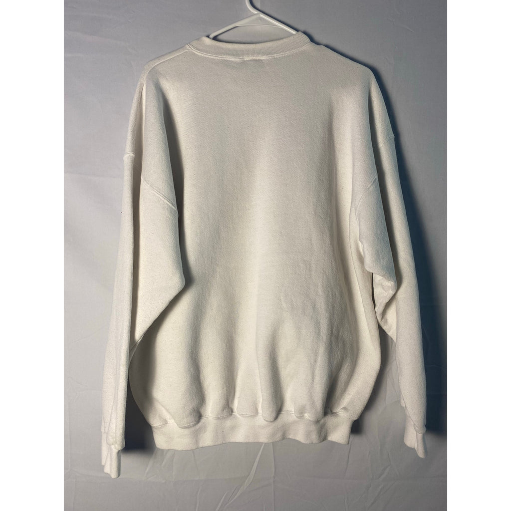 Tultex Vintage 90s IU Indiana University White Crewneck Sweater Pullover Sze XL?
