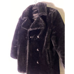 Vintage Black Faux Fur Coat