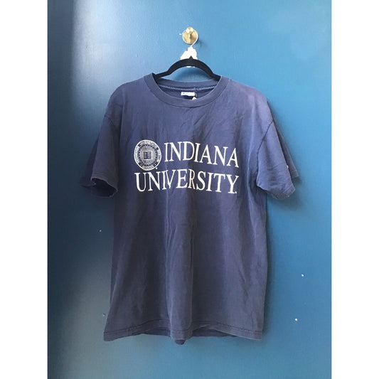 Champion INDIANA UNIVERSITY Print Blue T-shirt Men's Size Large
