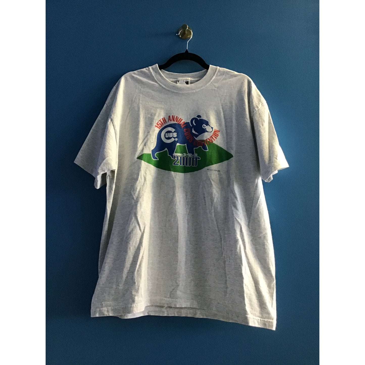 15th Annual Cubs Convention January 2000 Graphic Print White Shirt Men's Size XL