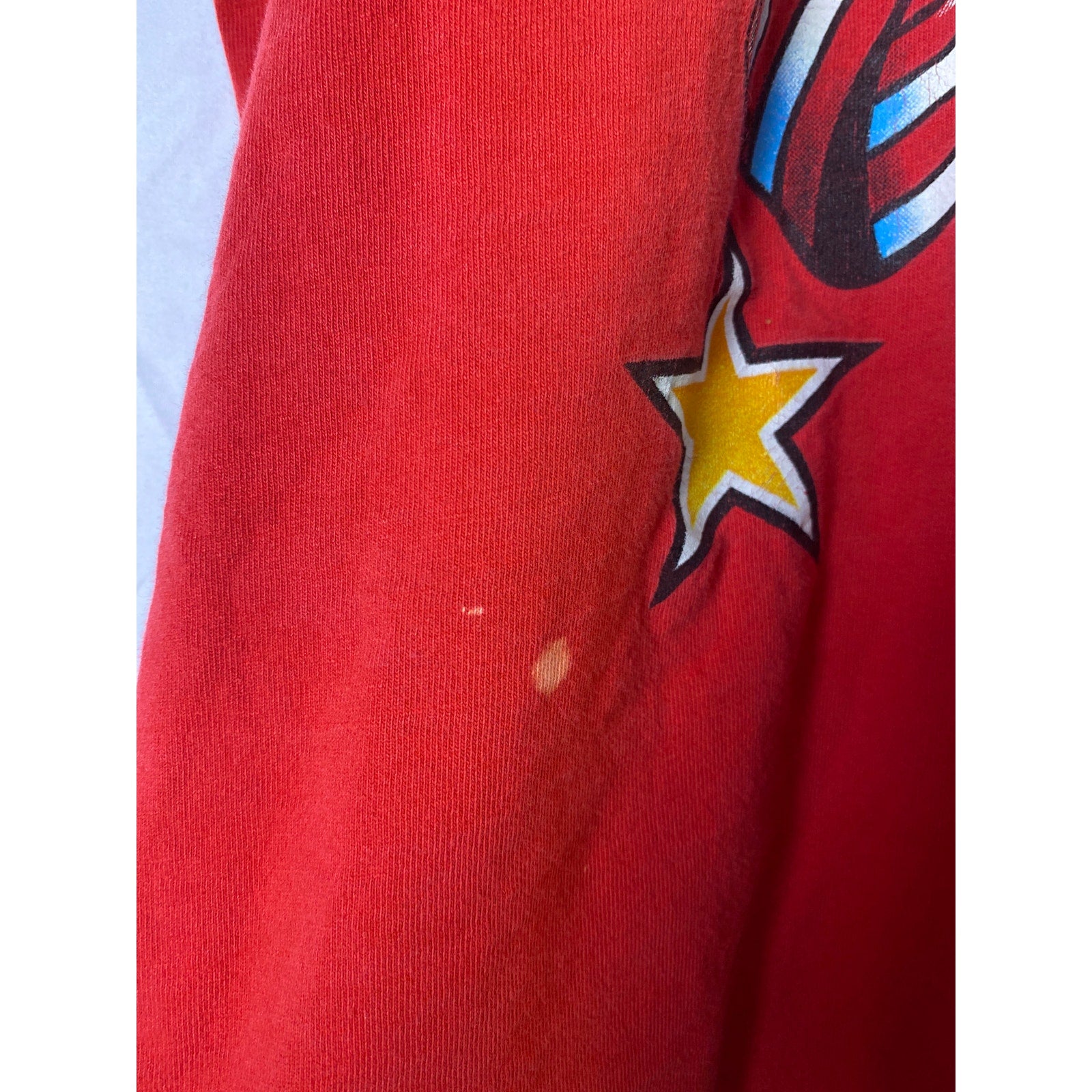 Vintage Fruit of the Loom Garfield USA FLAG Red Shirt Single Stitch Mens Size XL