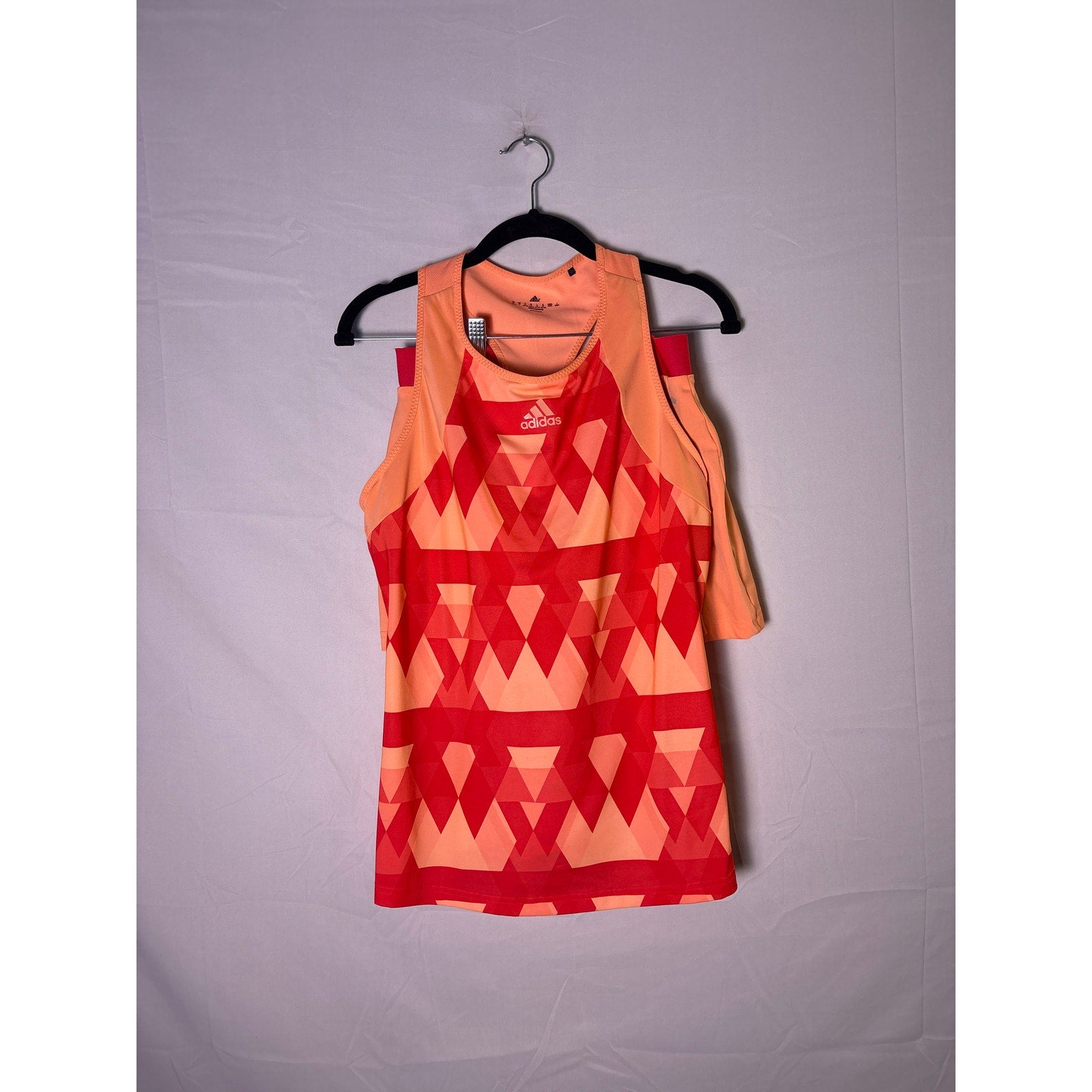Adidas Climacool Tennis Tank Top &amp; Mini Skort Red Orange Activewear Medium