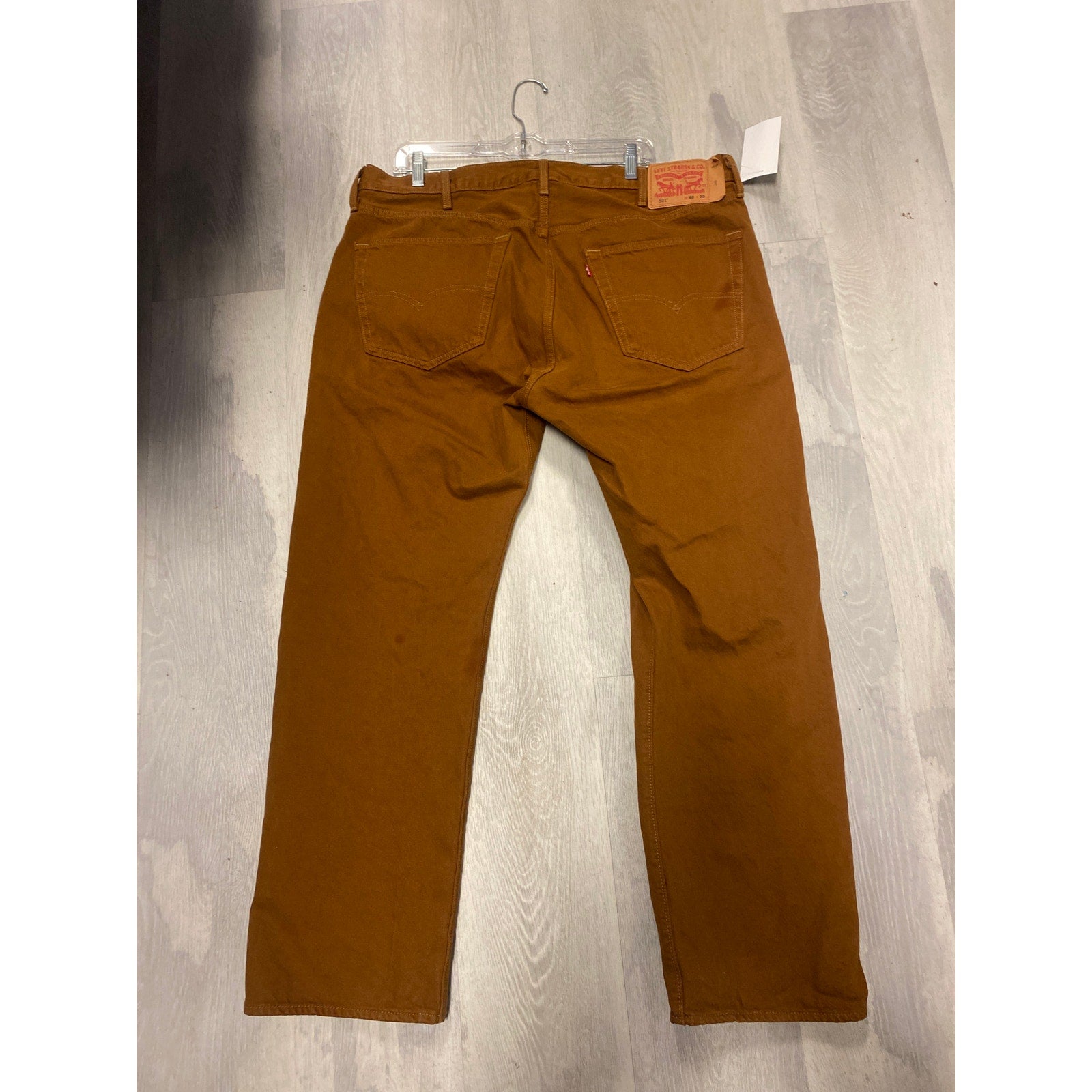 Levi’s Modern 501 Brown Denim Jeans Flat Front Straight Leg Men's Size 40/30