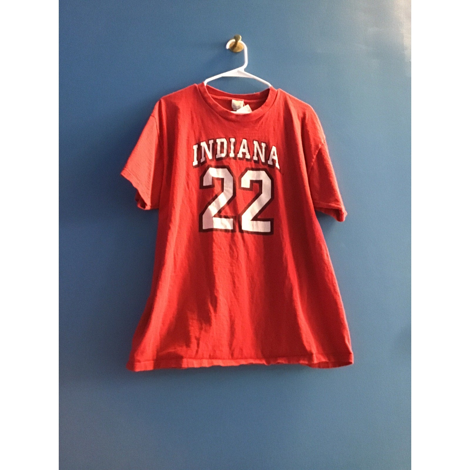 Vintage 90s Competitor IU INDIANA #22 Red Graphic Print T-shirt Women's Size XL