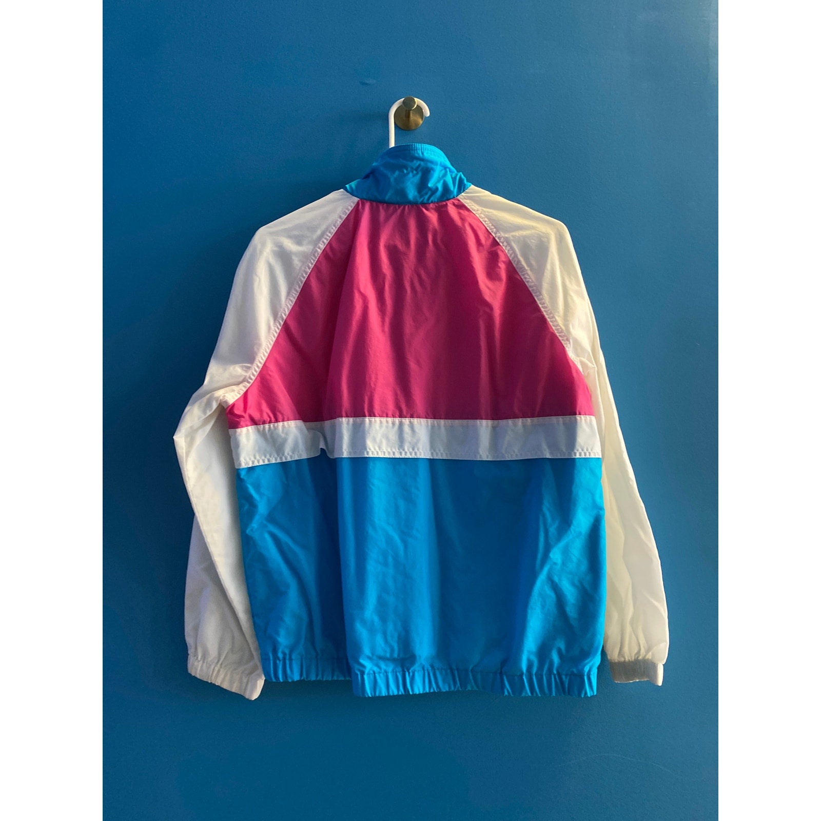 Vintage Cabin Creek Colorblock Nylon Windbreaker/Bomber Full Zip Jacket Medium
