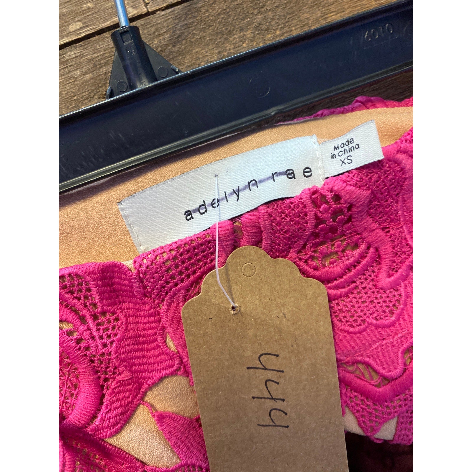 Adelyn Rae Dorinda Lace Mini Skirt Pink Floral Women's Size XS