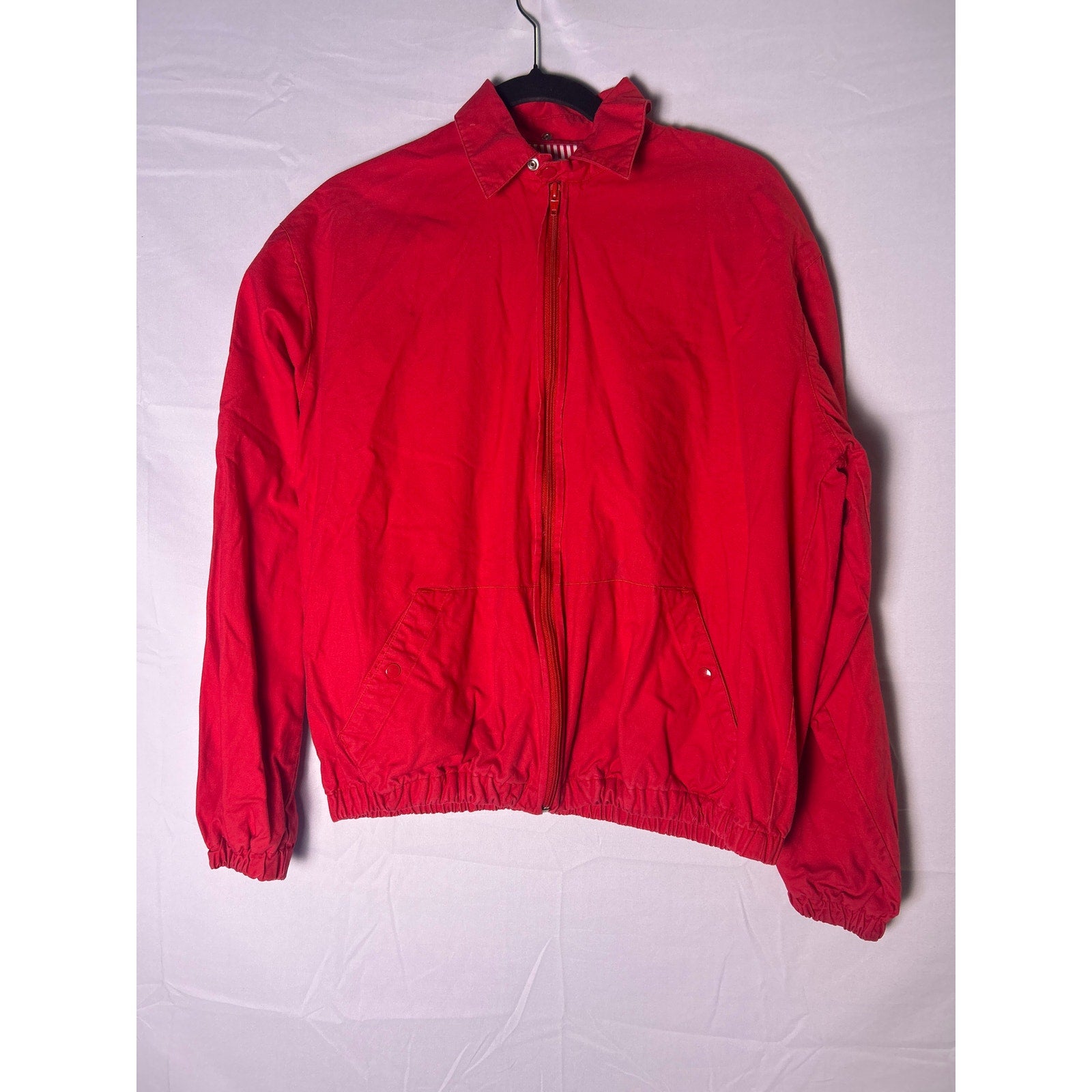 Vintage Carriage Court Red Full Zip Bomber Jacket Men's Size Medium