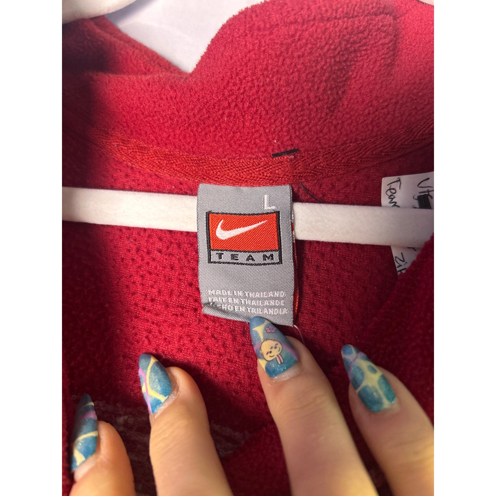 Vintage Nike Indiana Hoosiers Quarter Zip Red White Pullover Sweatshirt Large