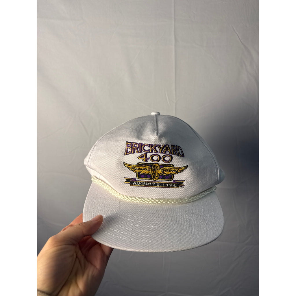 Vintage 1994 Mens NASCAR Brickyard 400 Inaugural Race Snapback Hat Embroidered