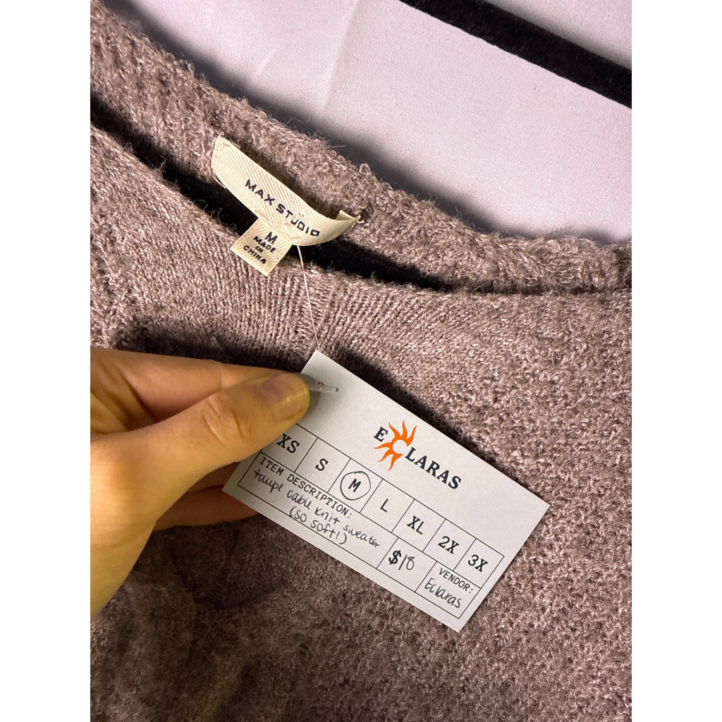 Max Studio Taupe Knit Sweater