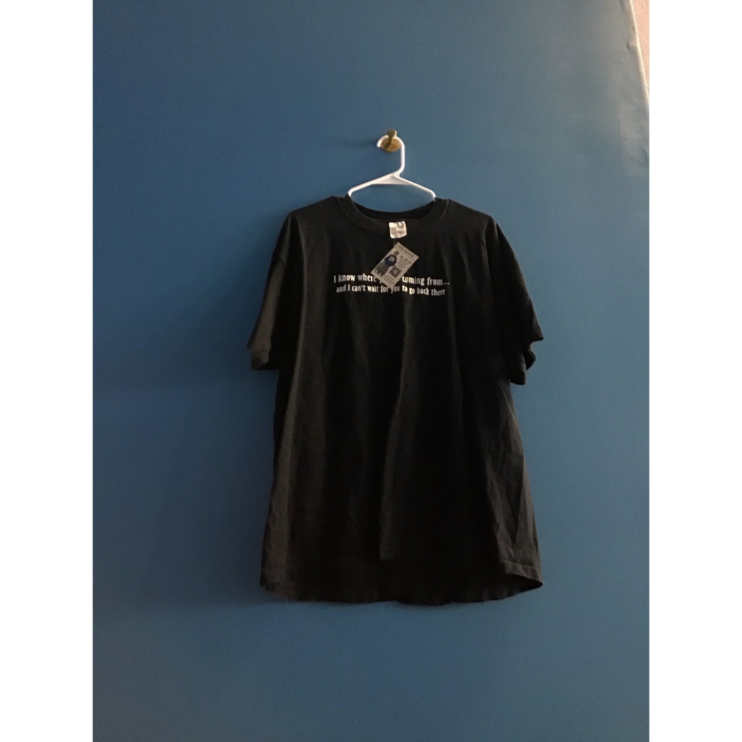 Anvil I know where you're coming from.. Graphic Print Black Shirt Men's Size XL