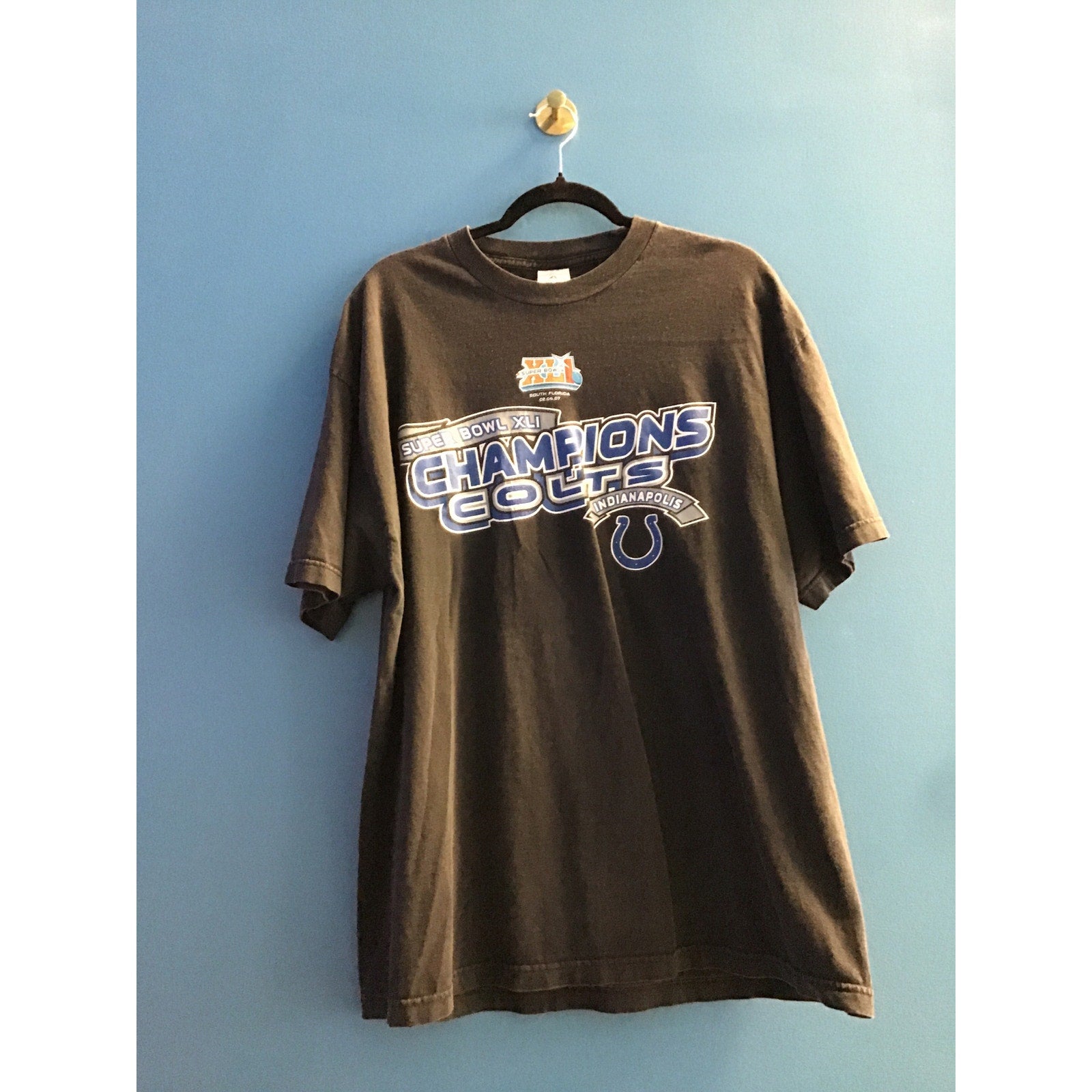 Alstyle Apparel & Activewear Superbowl XLI Champions Colts Indianapolis Shirt XL