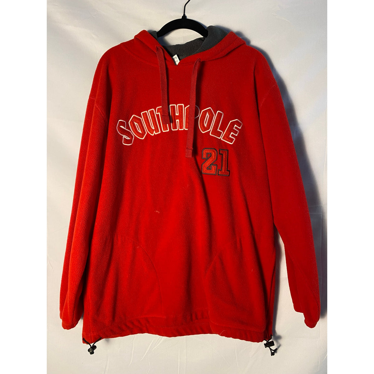 South Pole Authentic Fleece Oversized Red Hoodie Sz Medium