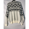 Le Tigre White+Black Accented Fuzzy Sweater