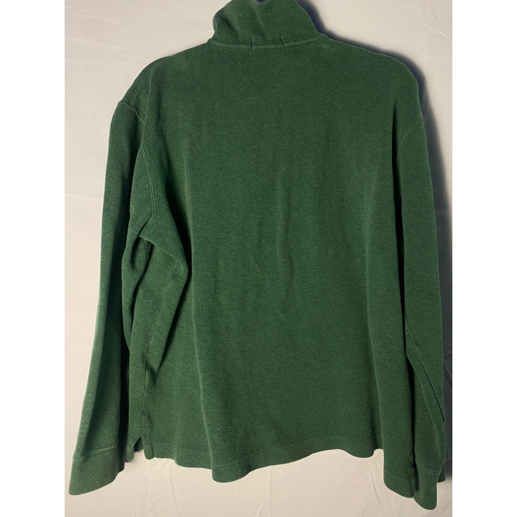 Vintage Polo by Ralph Lauren Dark Green Polo Sweater Quarter Zip Pullover Large