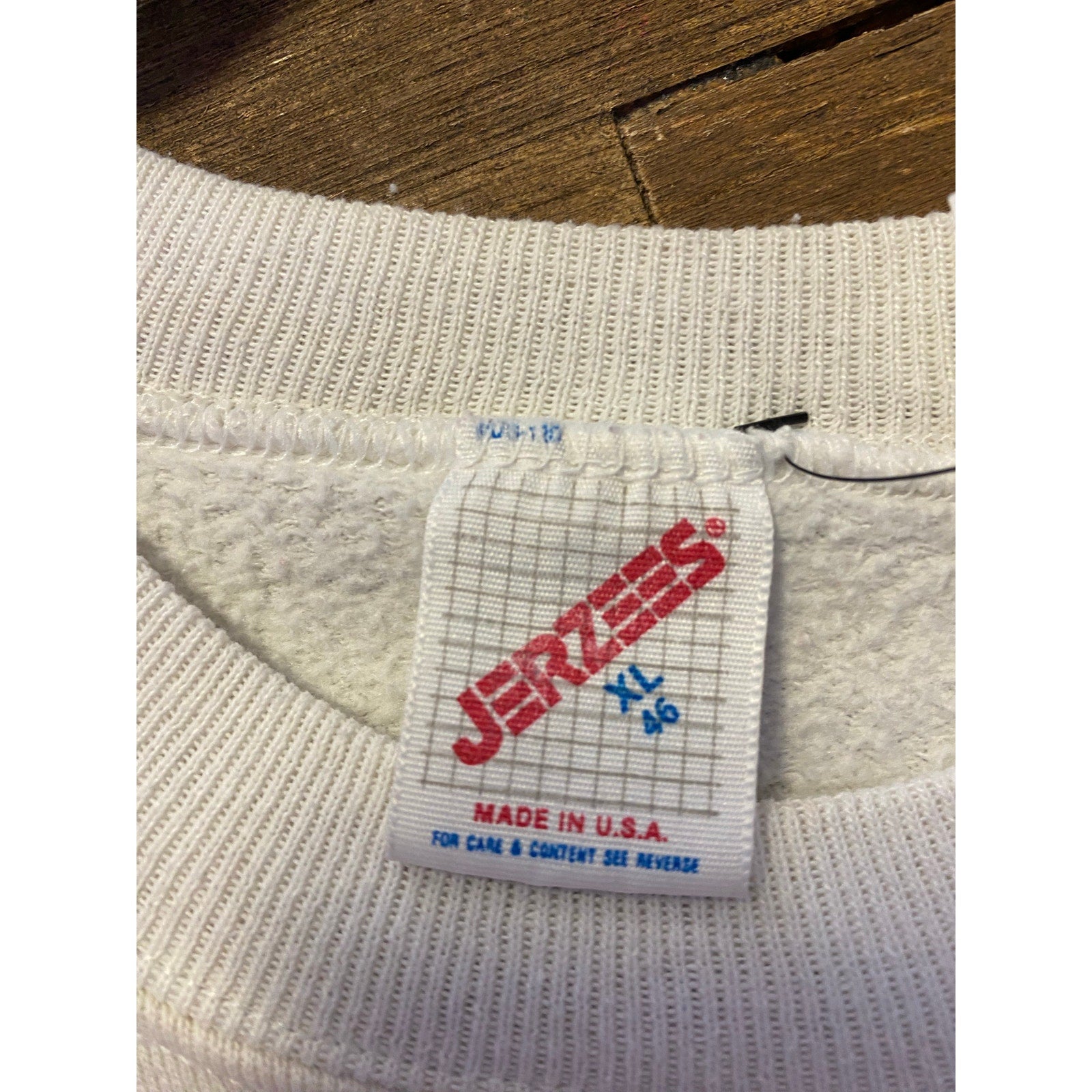 90’s Vintage Jerzees Indiana University White Crewneck Pullover Sweatshirt XL