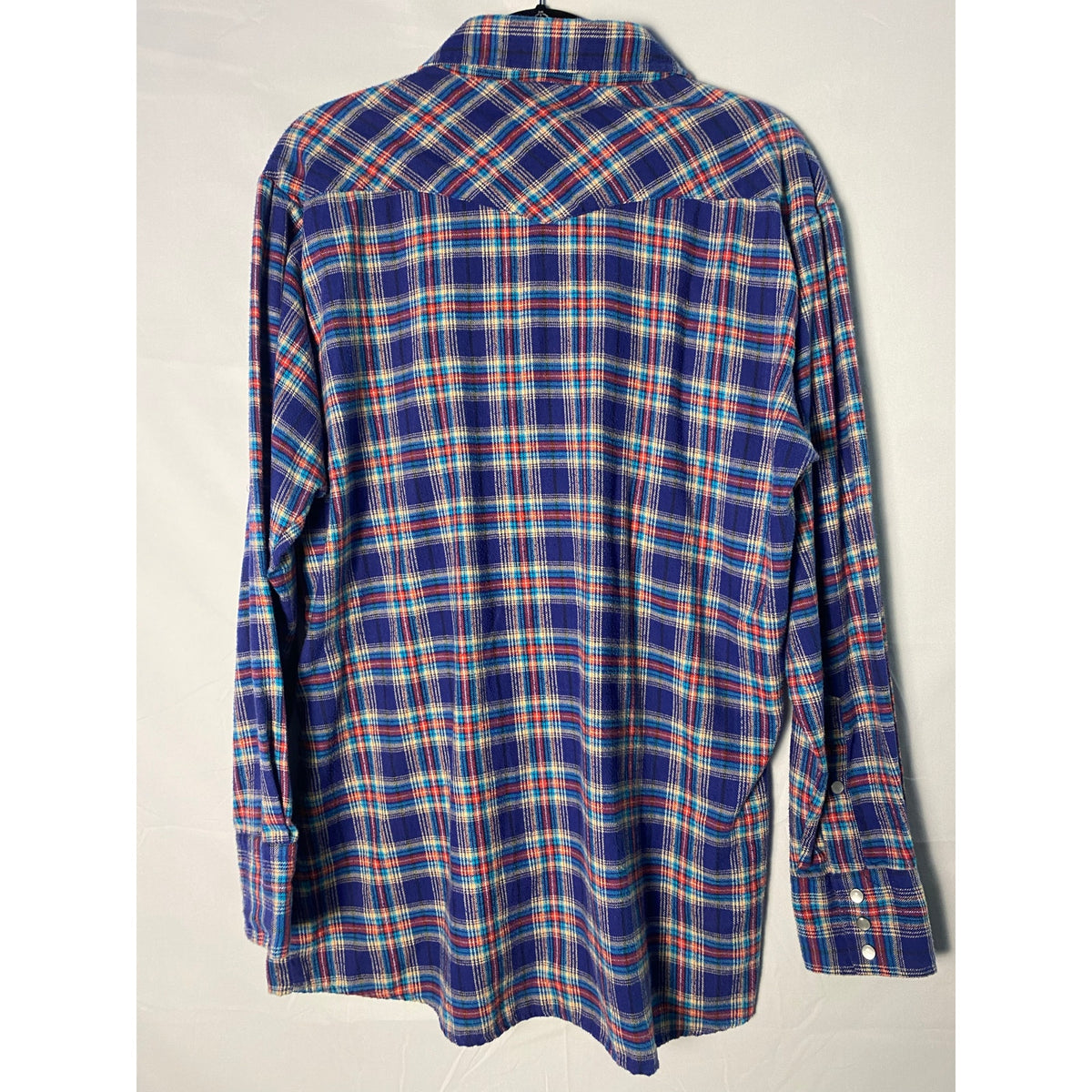Roebucks Shirt Men's Large 16-16.5 Pearl Snap Button Up Long Sleeve Shirt
