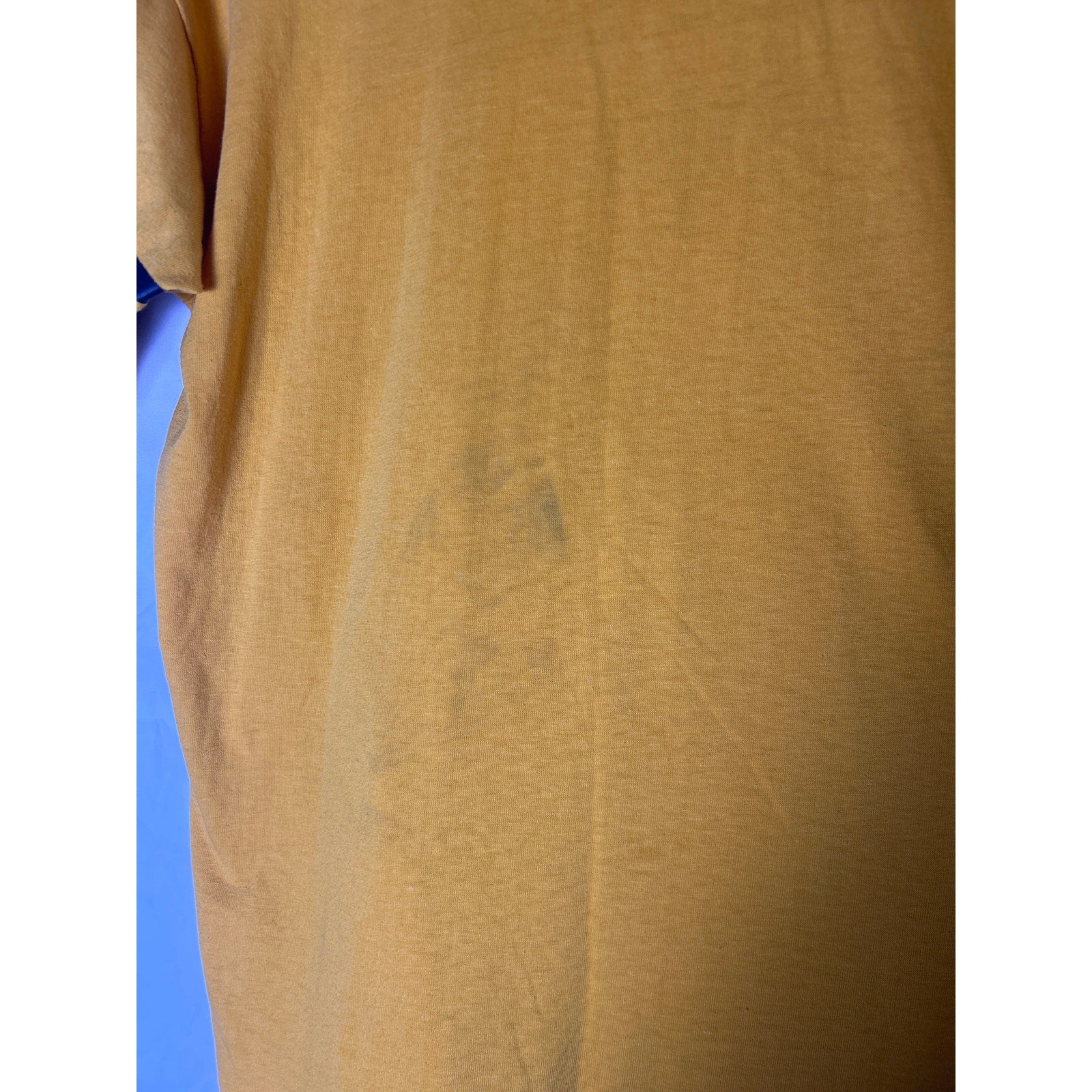 Vintage 80s St John Tigers School Ringer Gym College Yellow Surf Stripe Shirt XL