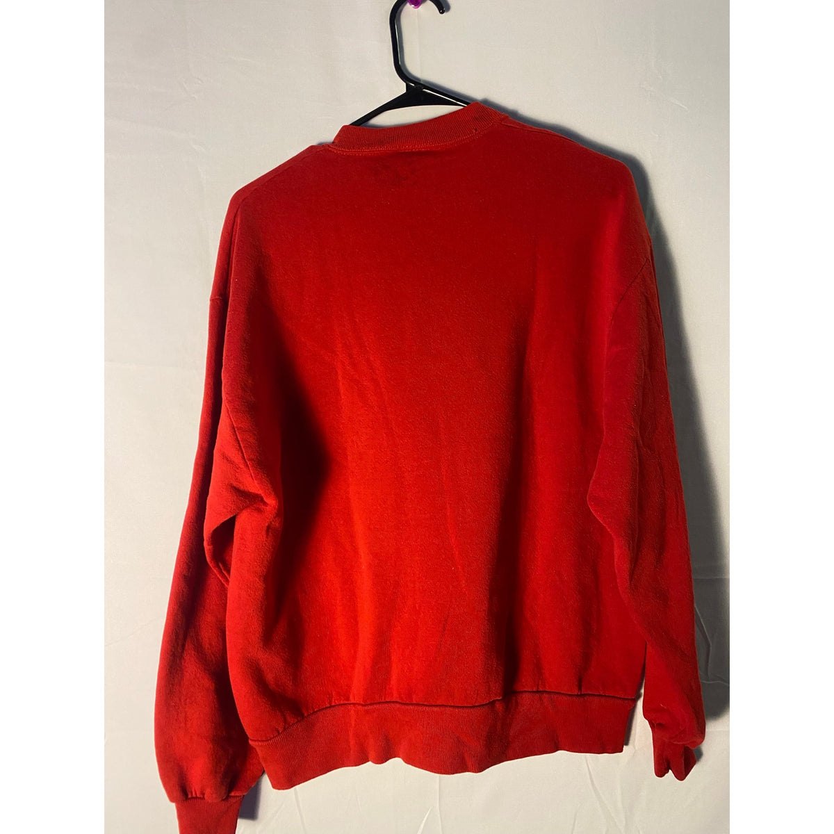 Vintage IU Indian Creek Basketball Graphic Print Red Crewneck Sweater Mens Large