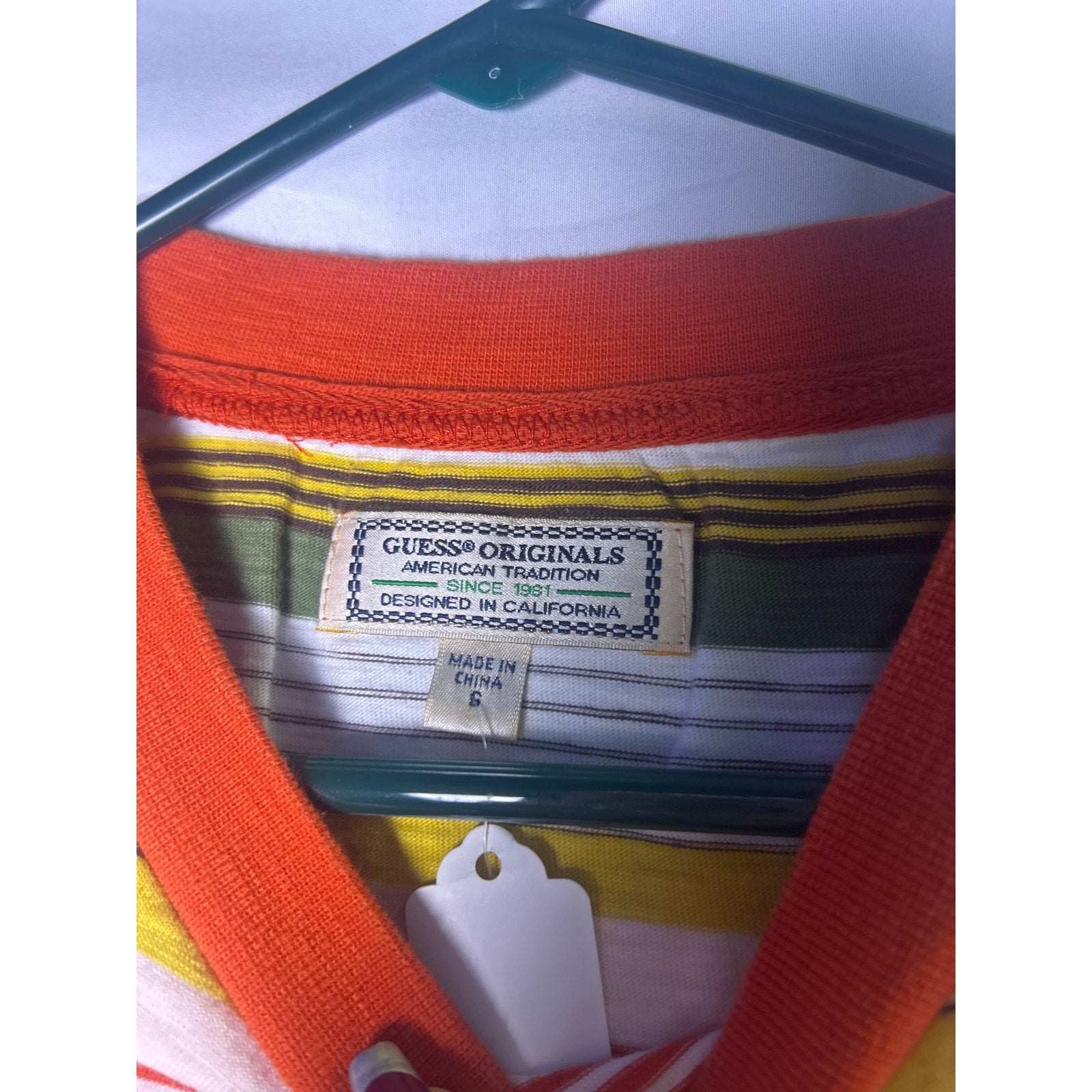 GUESS Brighton Multicolor Striped Tee Shirt Men's Size Small