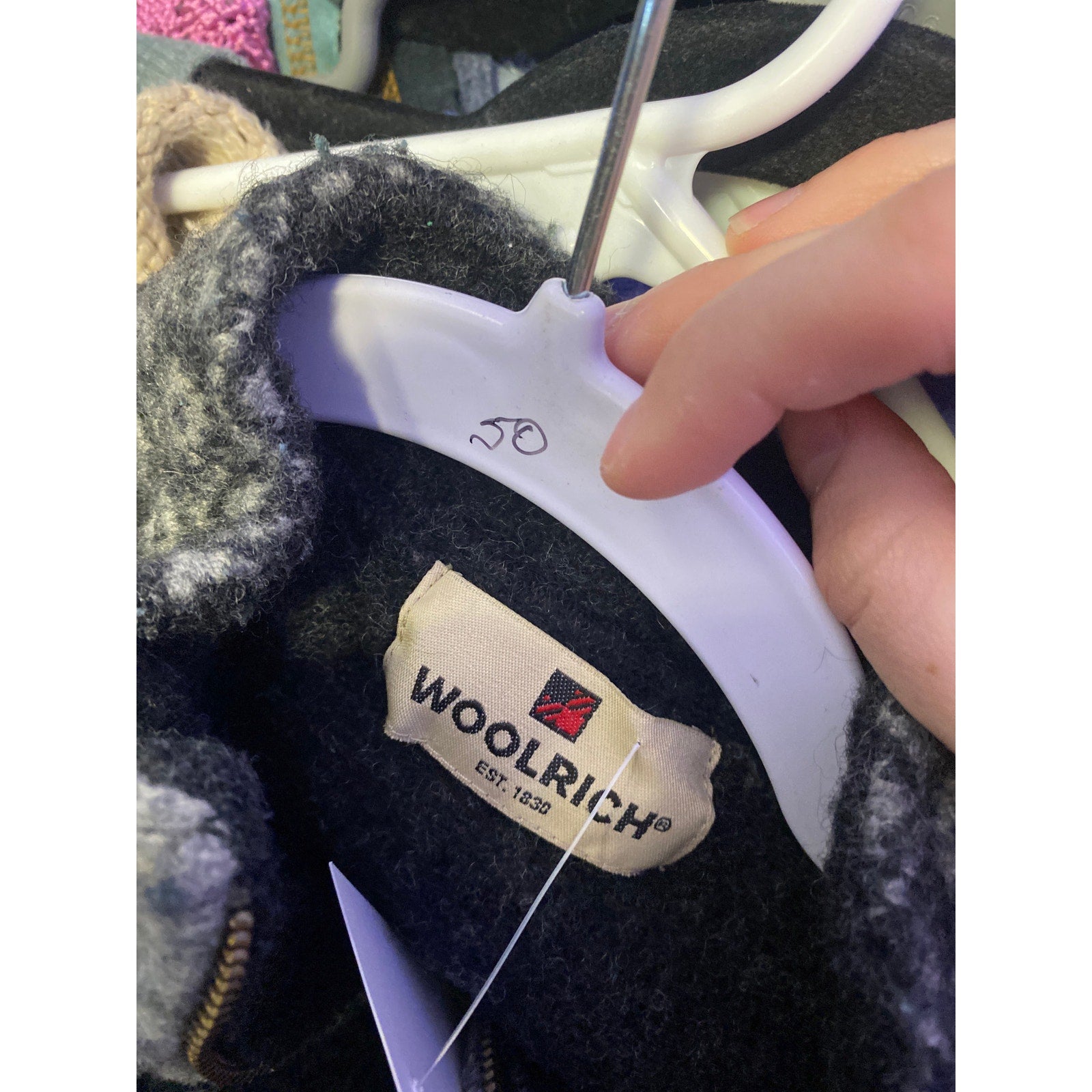 Woolrich Wool Gray Full Zip Vest Sweater Fair Isle Front Pockets Women's S/M