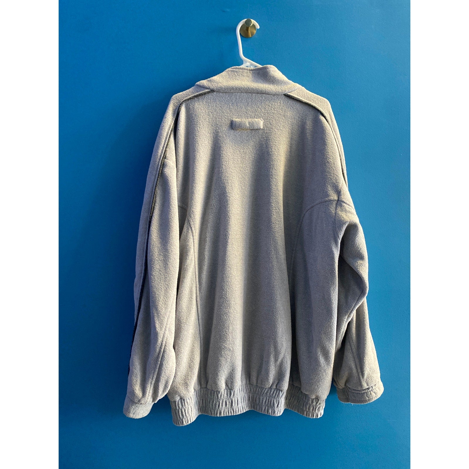 Southpole Gray Full Zip Fleece Jacket Front Side Logo Men's Size XL
