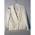 Vintage 60s-70s White Two-Buttons Blazer Jacket Career Business Women's Medium?