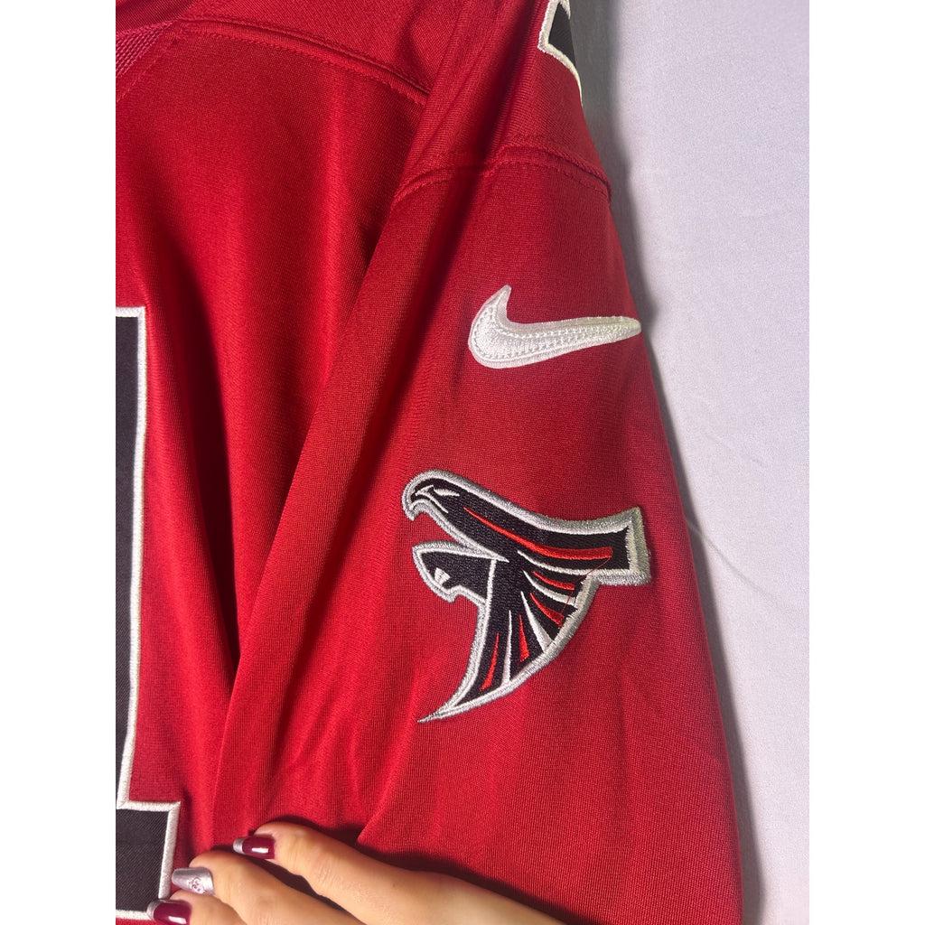 Nike NFL Atlanta Falcons Julio Jones #11 Red Embroidered Jersey Shirt Mens Large