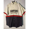 Vintage 70s Simpson Racing Services Button Up Crew Shirt Men's Size Large