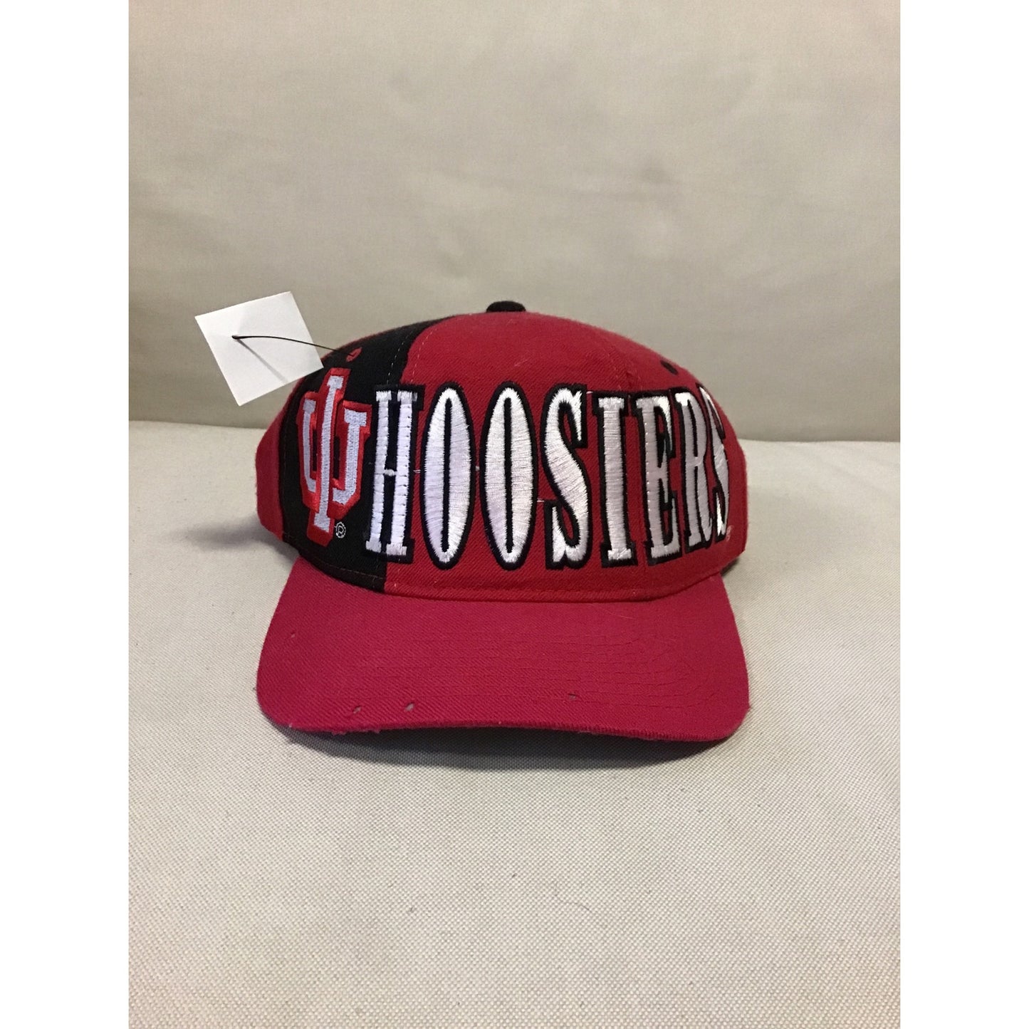 Vintage Starter Tri Power Indiana Hoosiers IU University SnapBack Hat Black Red