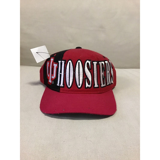 Vintage Starter Tri Power Indiana Hoosiers IU University SnapBack Hat Black Red