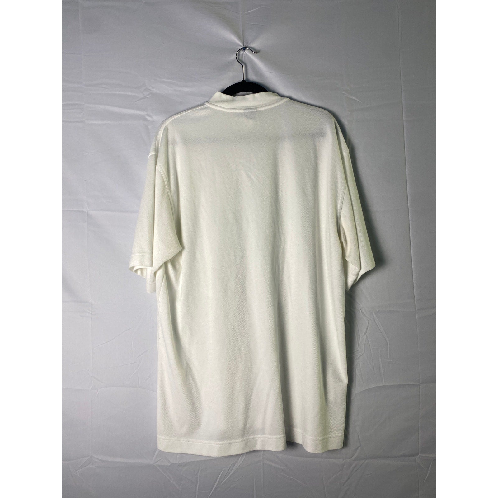 Nike Dri Fit Logo Print White Mock Neck Athletic Shirt Men's Size XL