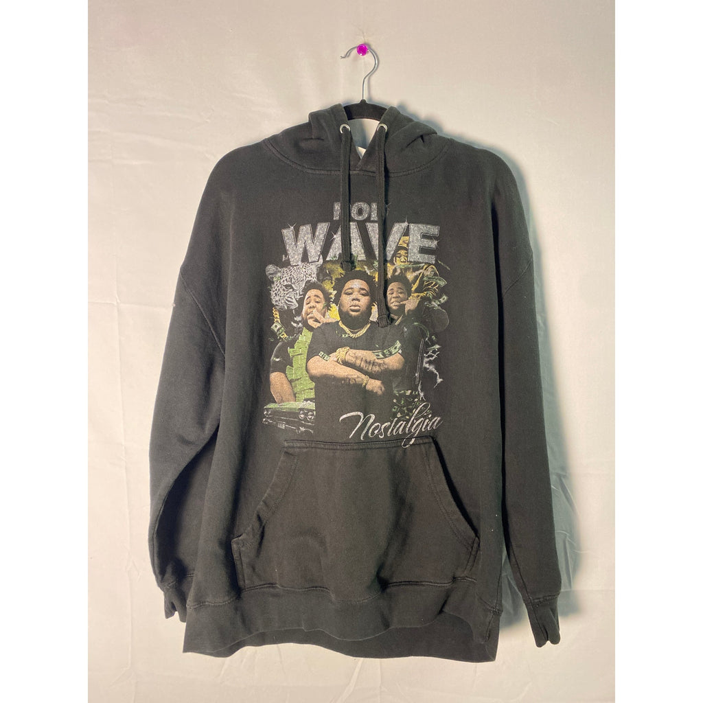 Rod Wave Nostalgia Tour Merch Black Pullover Hoodie Drawstring Men's Size XL