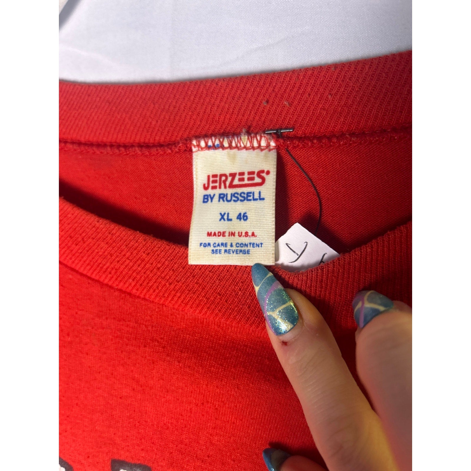 VTG Jerzees By Russell Indiana Hoosiers NCAA Champs 1987 Red T-Shirt Men Size XL